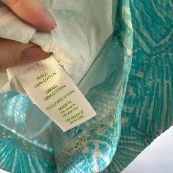 Lilly Pulitzer Mcfarlane Embroidered Stretch Shift Seaside
Aqua Dress Size 2 - Picture 11 of 13